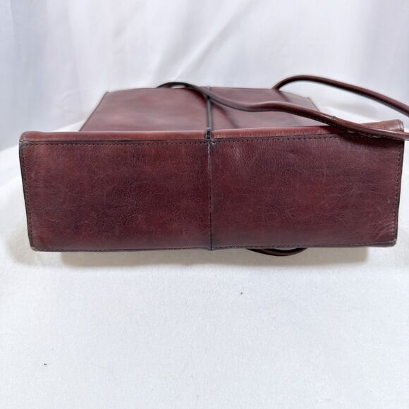 Wilsons Leather Pelle Studio Tote Purse Brown Leather Shoulder Snap Vintage Med - Picture 4 of 12